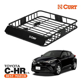 【楽天お買い物マラソン★エントリーでP10倍！】【CURT 正規品】ルーフラック ルーフバスケット ルーフキャリア 18115 パウダーコート仕上げ マットブラック 内寸サイズ 105cm×94cm×14cm トヨタ C-HR NGX/ZYXに！ ベースキャリアに取付