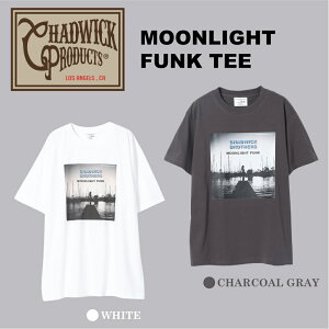 �y Chadwick Products / �`���h�E�B�b�N �v���_�N�c �zMOONLIGHT FUNK TEE ���[�����C�g�t�@���N T�V���c �e�B�[�V���c ���� ��100% �R�b�g�� Cotton �z���C�g �� White �`���R�[���O���[ Charcoal Gray �� �����Y 