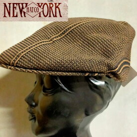 【売り尽くし】NEW YORK HAT ニューヨークハット ワークキャップ 帽子 ハンチングCAP メンズ レディース ハット インポートブランド　柄 ハンチング帽子 [0124]ブラウンMADE in U.S.A