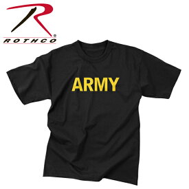 [再入荷]ROTHCO ロスコ正規品 アーミーメンズ半袖　Tシャツ ミリタリーT-SHIRT - ARMY BLACK 黒 インポートブランド海外買い付け[0318]