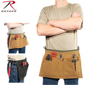 Rothco ロスコ 正規品 キャンバス生地 ワークエプロン 作業着 大工 DIY キャンプ Canvas Waist Work Apron 42025　コットン　ツールエプロン キャンプ 焚き火[2207]