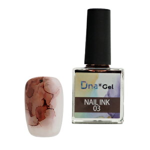 Dna Gel(�f�B�[�i�W�F��) NAIL INK(�l�C���C���N) 03 ���X�R�o�C�g 10ml �y�l�C���C���N�@�u���E���@�j���A���X�A�[�g�@���ʃA�[�g�@�J���[�W�F���@�e�N�X�`���[�@�ł��[�ȁz