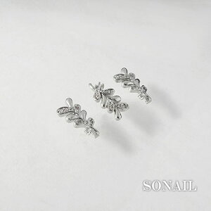 SONAIL ソネイル SONAIL×EMIRI eu【エウ】 シルバー FY001841 2P 背面カーブなし【ハワイアンジュエリー ネイルパーツビジュ?パーツ ハワイアンチャーム ハワイアンモチーフ メタルパーツ ゴールド