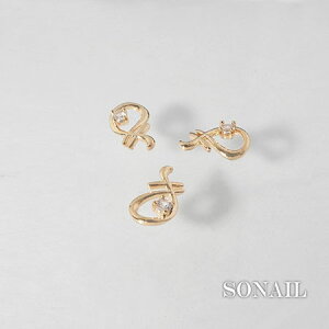 SONAIL ソネイル SONAIL×EMIRI lau【ラウ】 ゴールド FY001844 2P 背面カーブなし【ハワイアンジュエリー ネイルパーツビジュ?パーツ ハワイアンチャーム ハワイアンモチーフ メタルパーツ ゴールド