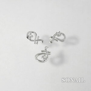 SONAIL ソネイル SONAIL×EMIRI lau【ラウ】 シルバー FY001845 2P 背面カーブなし【ハワイアンジュエリー ネイルパーツビジュ?パーツ ハワイアンチャーム ハワイアンモチーフ メタルパーツ ゴールド