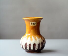 【送料無料】西ドイツ製 ヴィンテージ Bay Keramik 陶器の花瓶 Fat Lava ファットラバー 花器 一輪挿し ミッドセンチュリー期 フラワーベース アンティーク_240305