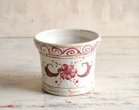 【送料無料】イタリア製 ヴィンテージ 陶器の花瓶 italy deruta pottery 花器 フラワーポット 一輪挿し フラワーベース アンティーク_230411