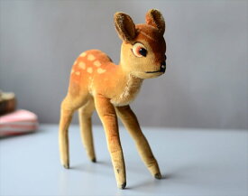 【送料無料】ドイツ製 Steiff ヴィンテージ かわいいバンビ 子鹿 ディズニー Disney Bambi ぬいぐるみ フィギュア アンティーク_240307