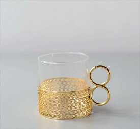【送料無料】iittala イッタラ Tsaikka ツァイッカ 24Karaatti エスプレッソカップ クリア×ゴールドホルダー ガラス 北欧 ヴィンテージ_241119