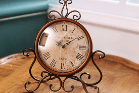 【一年保証付き】置時計 置き時計 時計 おしゃれ アイアン レトロ アンティーク 雑貨レトロな置時計