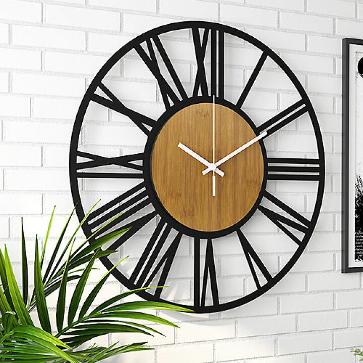 26203円 安い 激安 プチプラ 高品質 壁の時計 時計ブラックの壁掛け時計の無音の質クオリティクオーツラウンドホームオフィス スクール装飾時計のための読みやすい 時計