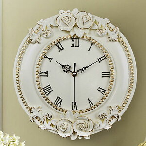 【一年保証付き】壁掛け時計 薔薇雑貨 ローズ 壁掛け時計 ロマンチック 姫系 フラワークロック プリンセス ウォールクロック プレゼント クラシック アンティーク調 おしゃれ リビング モ