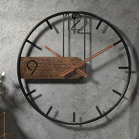 【一年保証付き】【アンティーク風 掛け時計】 アンティークウォールクロック アイアン 木製 デザインウォールクロック アンティーク時計 掛け時計 時計 とけい おしゃれ 北欧 壁掛け時計 モダン シンプル 結婚祝い 出産祝い 新築祝い
