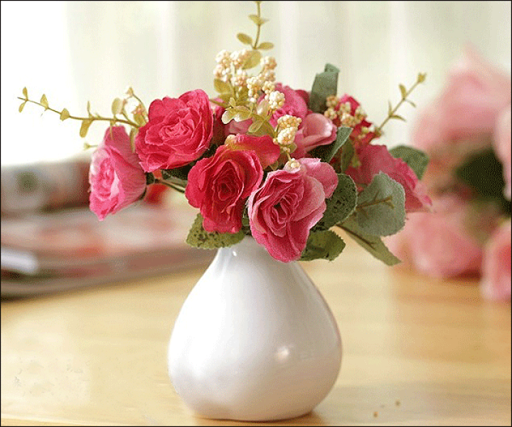 ロココ調アンティークピンクゴールド花瓶置物送料無料