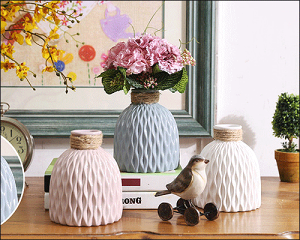 花瓶おしゃれ【花瓶】 【アンティークベース】北欧【花器【フラワーベース【花入れ】【置物 【オブジェ】 【陶器の花瓶(白)】おしゃれ