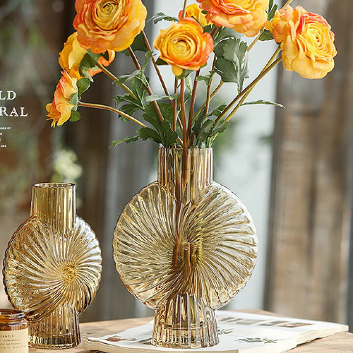 楽天市場】フラワーベース 北欧 ガラス 花瓶 おしゃれ フラワーベース 