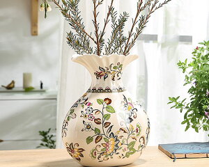 花瓶 花器 フラワーベース 花入れ 大きな 陶器 アンティーク おしゃれ 置物 オブジェエレガントなコンポート