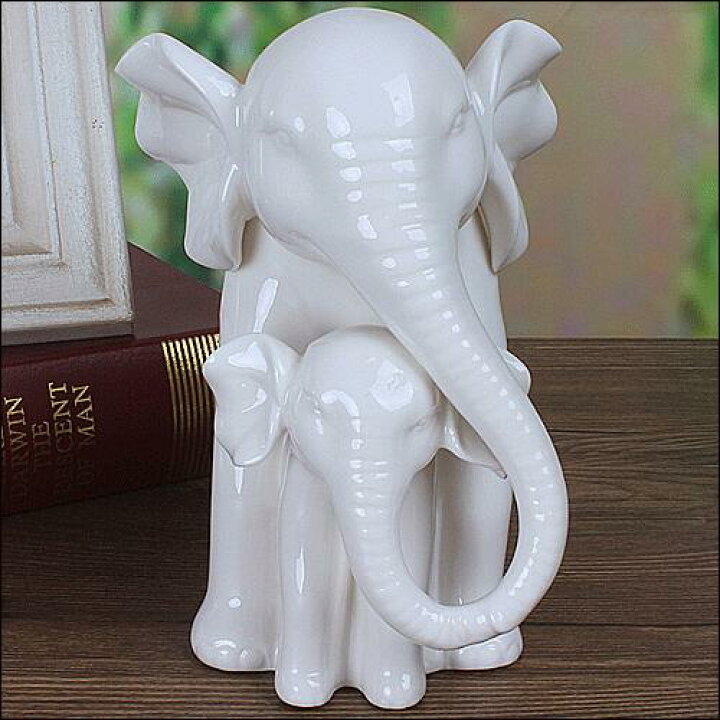 楽天市場】象 置物 陶器 ゾウ ぞう 親子 象の置物 アニマル 動物 