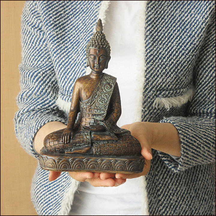 アンティーク　平和的なお顔に癒されるインテリアが映える仏頭オブジェ 楽天市場】仏頭 仏像 仏顔 置物 ほとけ インテリア オブジェ