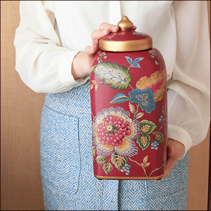 Amazon.co.jp: 陶器 蓋付 壷 セラミック 飾り壺 ポッド 陶器 小物入れ 蓋付き インテリア雑貨 おしゃれ 置物 シノワズリ インテリア  小物入れ アンティーク オリエンタル (ブラック) [並行輸入品] : ホーム＆キッチン