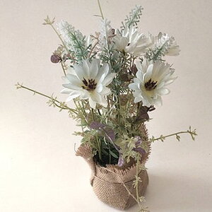 母の日 プレゼント フェイクフラワー フェイクグリーン 造花 フラワーアレンジメント 北欧 かわいい ドライフラワー プレゼント おしゃれ 置物 オブジェ インテリア 麻布