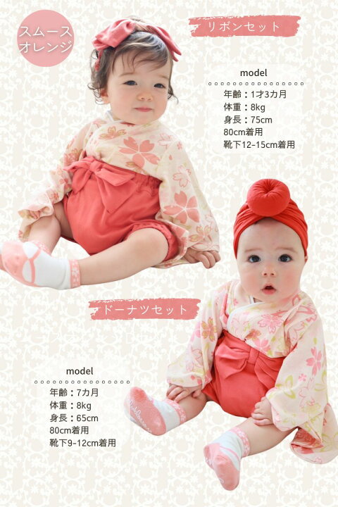 楽天市場】【4/1限定 20％・10%OFFｸｰﾎﾟﾝ】 ベビー 袴 2ピース セット 