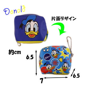 ディズニーキューブ型ミニポーチ ポーチ スクエア 小物入れ 小銭入れ お菓子入れ アクセサリー入れ アクセサリーケース ボールチェーン付き ミッキー ミニー ドナルド デイジー チップ デ