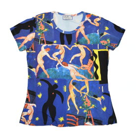 アート 半袖 プリント Tシャツ マティス 『 ダンス 』 [T-W020-MT02]( ティーシャツ 夏服 ティシャツ 和柄tシャツ レディース Tシャツ 和風 tシャツ 総柄 和柄 カットソー 半袖 夏 )