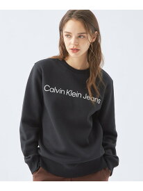 (M)【公式ショップ】 カルバンクライン ロゴ クルーネック スウェットシャツ Calvin Klein Jeans J322333 Calvin Klein Jeans カルバン・クライン トップス スウェット・トレーナー ブラック ホワイト【送料無料】[Rakuten Fashion]