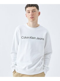 (M)【公式ショップ】 カルバンクライン ロゴ クルーネック スウェットシャツ Calvin Klein Jeans J322333 Calvin Klein Jeans カルバン・クライン トップス スウェット・トレーナー ブラック ホワイト【送料無料】[Rakuten Fashion]