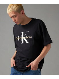 (M)【公式ショップ】 カルバンクライン モノグラムロゴ Tシャツ Calvin Klein Jeans 40BC839 Calvin Klein Jeans カルバン・クライン トップス カットソー・Tシャツ ブラック ホワイト【送料無料】[Rakuten Fashion]