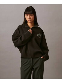 【SALE／30%OFF】(W)【公式ショップ】 カルバンクライン ロングスリーブハーフジッププルオーバー Calvin Klein 44B217G Calvin Klein カルバン・クライン トップス スウェット・トレーナー ブラック ホワイト【RBA_E】【送料無料】[Rakuten Fashion]
