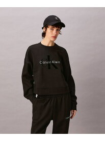 【SALE／5%OFF】Calvin Klein Jeans/(W)【公式ショップ】 カルバンクライン スウェットシャツ Calvin Klein Jeans 47E297G Calvin Klein Jeans カルバン・クライン トップス スウェット・トレーナー ブラック ホワイト【RBA_E】【送料無料】[Rakuten Fashion]
