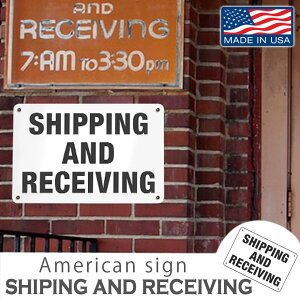 AJTCv[g SHIPPING AND RECEIVING 傫ȃTCY12x18C` MADE IN USA A~jE Be[W Ŕ CeA K[W X̑ G