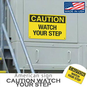 AJTCv[g CAUTION WATCH-STEPix Ӂj 傫ȃTCY12x18C` MADE IN USA