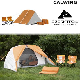キッズキャンピングキット テント オレンジ キャンプ 子供3人用 キャンプチェア/スリーピングパット付き キャンピングテント　OZARK TRAIL