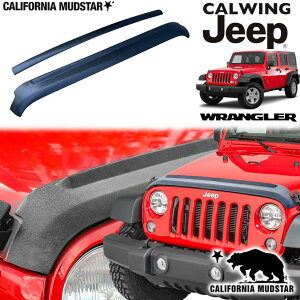 07-18y 【カリフォルニアマッドスター/CALIFORNIA MUDSTAR★】 ジープ jeep ラングラー JK スムースタイプ フード プロテクター バグガード ブラック 外装 カスタム パーツ