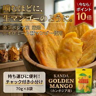 【クーポン発行中!!LINE友だち】 ドライマンゴー 小分け 560g 70g×8袋 カンボジア産 チャック付き KANDA…