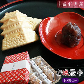 エントリーでポイント5倍 【お城最中10個セット化粧箱詰】≪送料込≫城下町弘前の手作り和菓子「あずき庵」から、新発想オリジナル最中をお届け。 [※産地直送/冷蔵便]