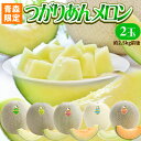 エントリーでポイント5倍 青森県産【つがりあん メロン 2玉 約2.5Kg前後】 L〜2Lサイズ 送料無料 贈答用 青森のブランド めろん を産地直送 [※同梱不可・配送指定不可]