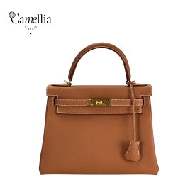 【中古】 HERMES エルメス ケリー28 ハンドバッグ / ゴールド トゴ K刻印 2025年製 ゴールド金具