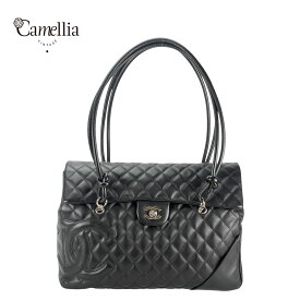 【中古】 CHANEL シャネル カーフスキン コココクーン トートバッグ ブラック シルバー金具 2004-2005年