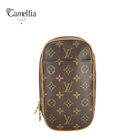 【中古】LOUIS VUITTON ルイヴィトン モノグラム ポシェットガンジュ ショルダーバッグ ブラウン