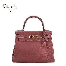 【中古】 HERMES エルメス ケリー28 Kellyハンドバッグ RougeH トゴ 2wayショルダーバッグ ゴールド金具 W刻印2024年製