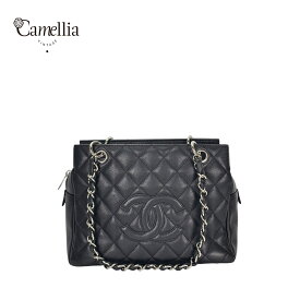 【中古】 CHANEL シャネル GST グランドショッピングトート キャビアスキン ブラック シルバー金具 トートバッグ