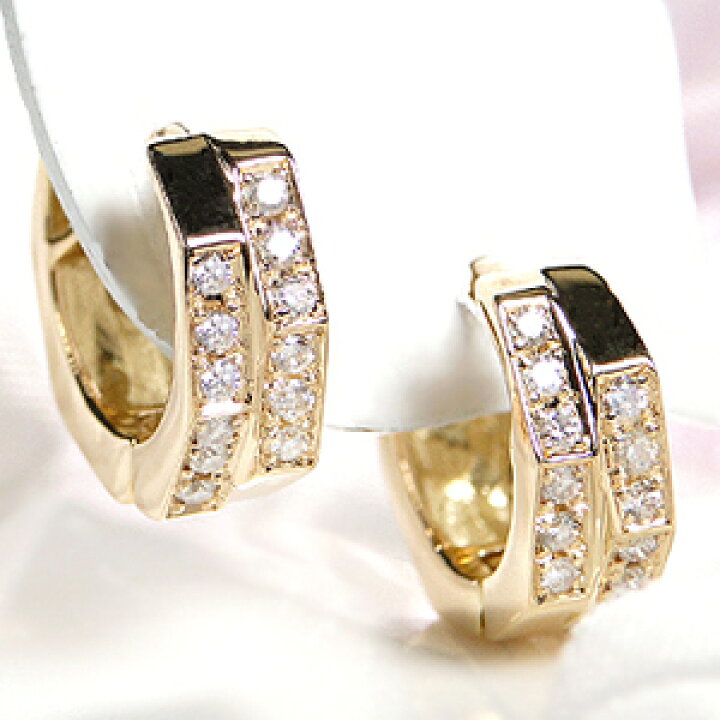 楽天市場】k18YG/WG【0.2ct】ダイヤモンド 2WAY ピアス【リバーシブル  