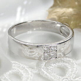 ダイヤモンドリング プラチナ リング フラット Pt900 幅広 平打ち 普段使い 指輪 レディース メンズ 結婚指輪 ダイヤモンド 【品質保証書付】【記念刻印無料】