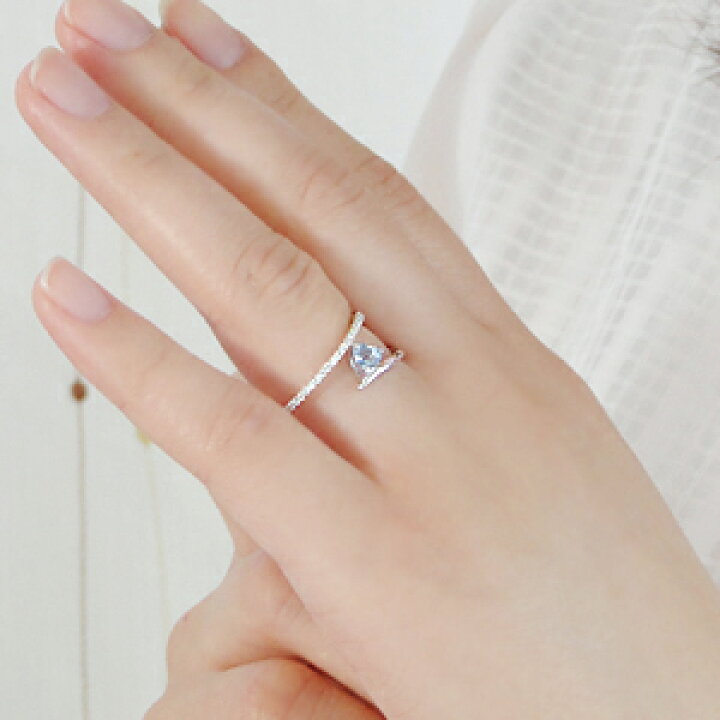 K18WG 18金 ハートシェイプカット ダイヤモンド 0.19ct