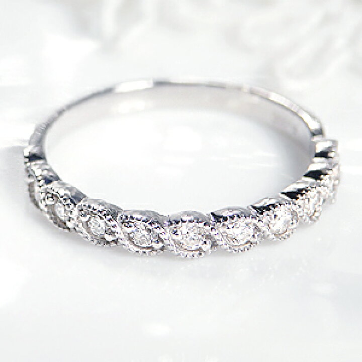 楽天市場】Pt900 ダイヤモンド ミル打ち エタニティ リング 【0.21ct 