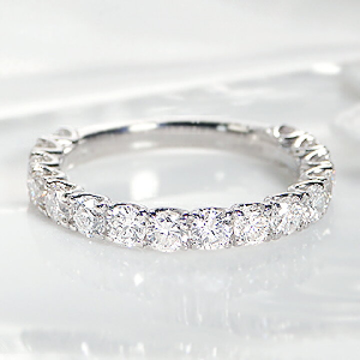 楽天市場】Pt900【1.50ct】ダイヤモンド エタニティ リング 【無色透明  